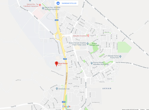 RİXOS-KONYA-MAP